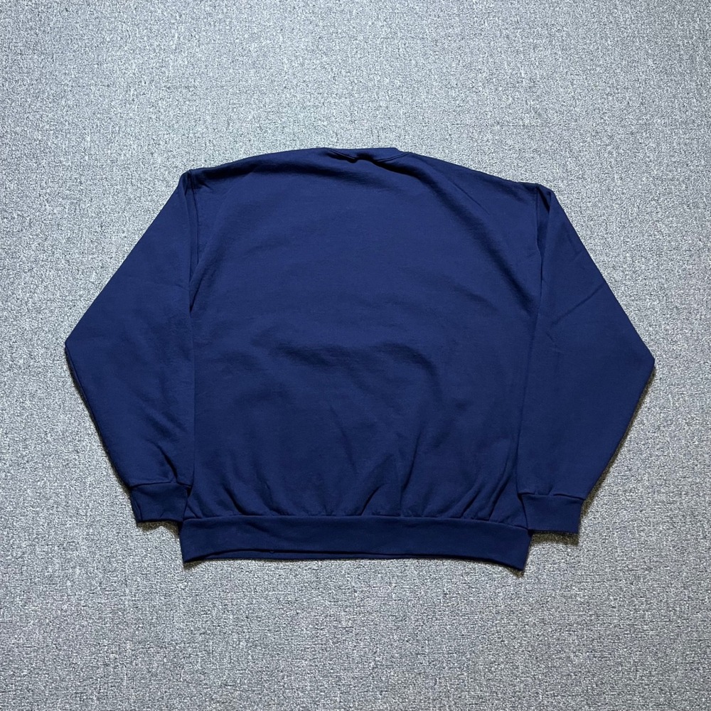 Vintage Jerzees Sweatshirt XL Navy Blue Rottweiler Dog Graphic Pullover 90s - Picture 2 of 7